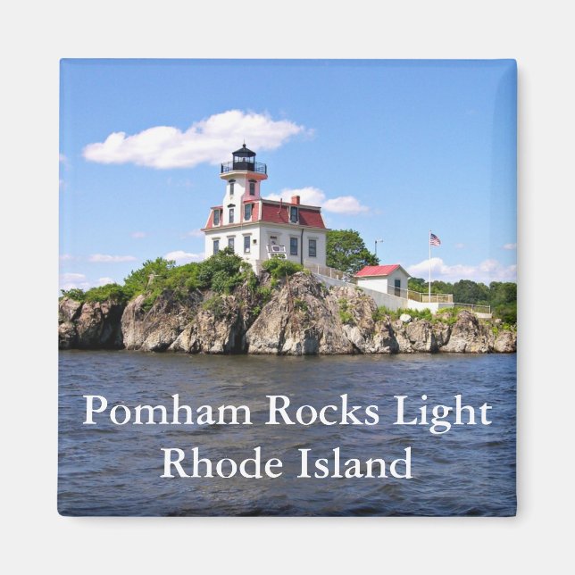 Pomham Sten Light, Rhode island Magnet (Framsidan)