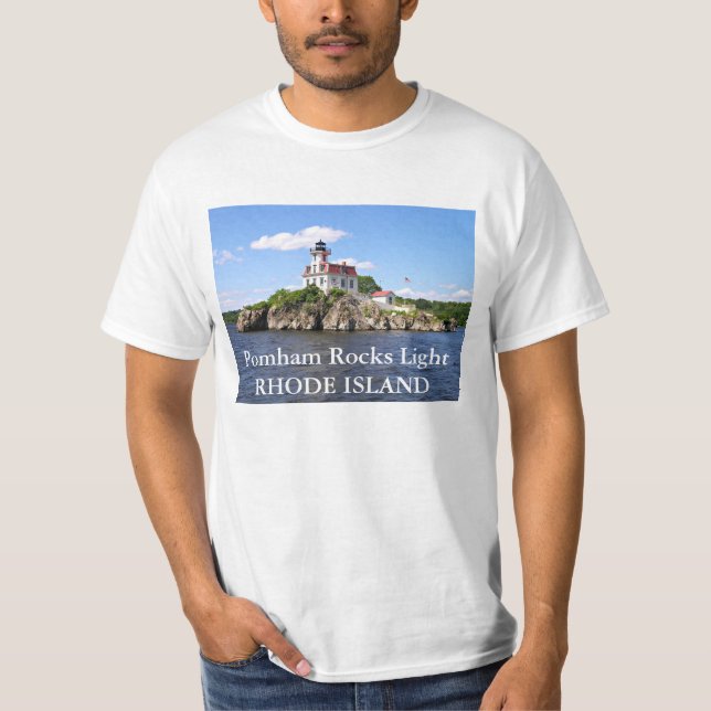 Pomham Sten Light, Rhode island Shirt T-shirt (Framsida)