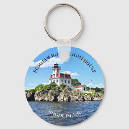 Pomham Sten Lighthouse, Rhode island Keychain Nyckelring
