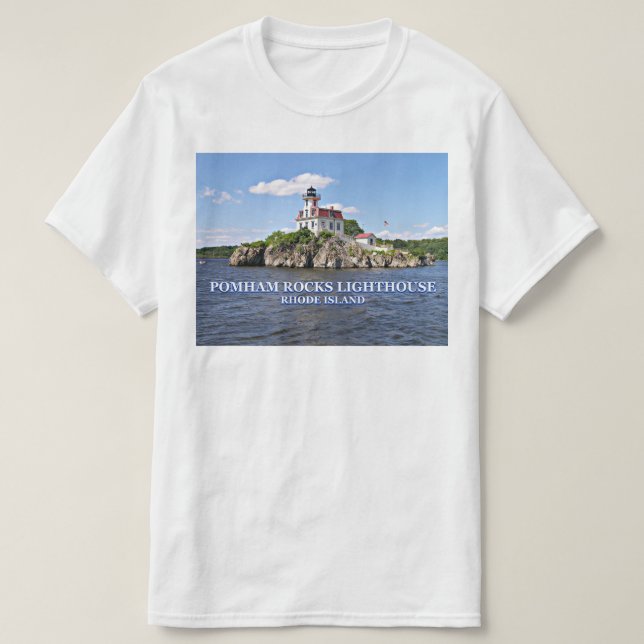 Pomham Sten Lighthouse, Rhode island Shirt T (Design framsida)