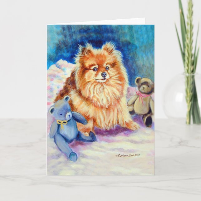 Pommeranska hälsningskort kort (Framsida)