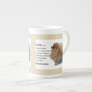 Pommern Älskare Gifts Benporslin Mugg