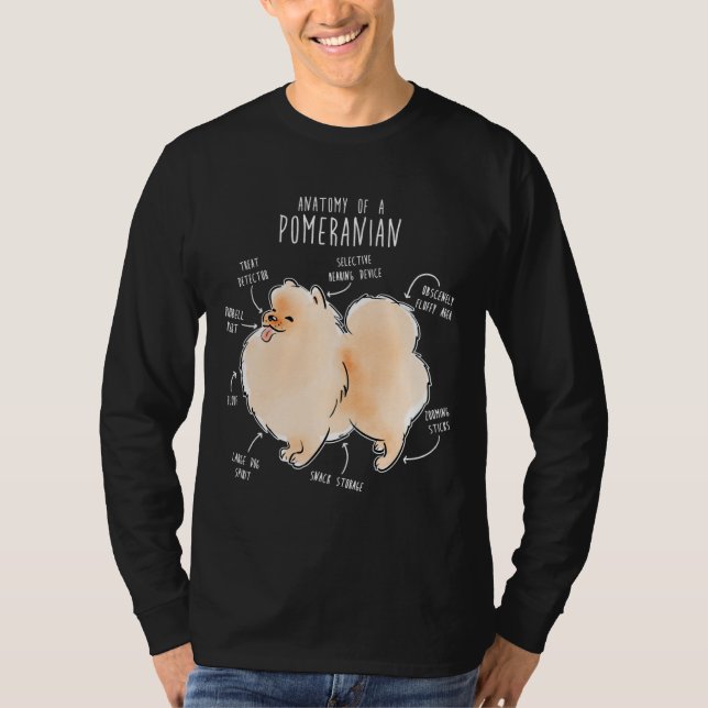 Pommern Anatomy T Shirt (Framsida)