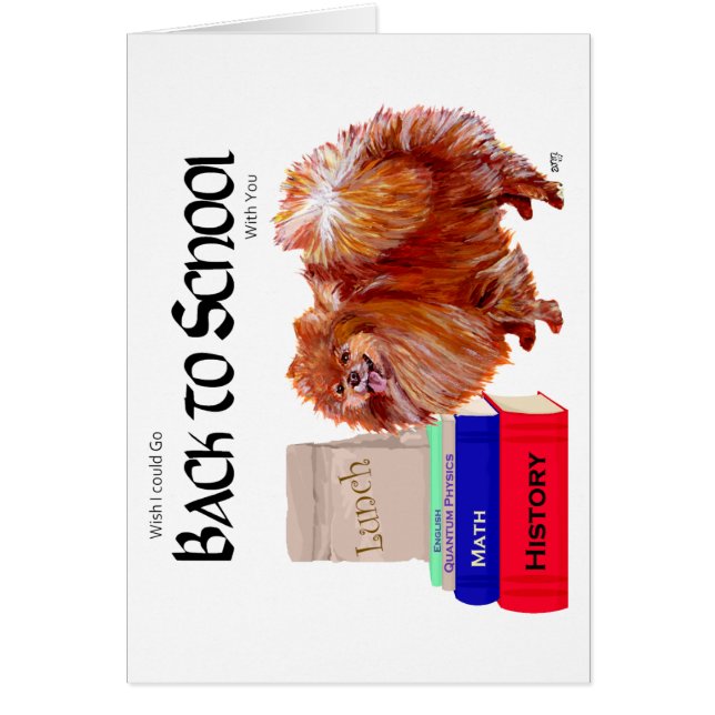 Pommern Back to school Hälsningskort (Framsidan)