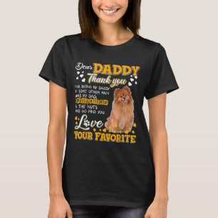 Pommern Bäste pappa Tack för att han var pappa T Shirt