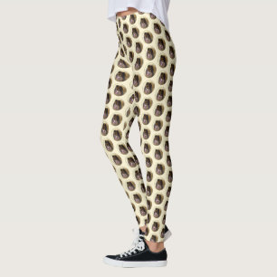 Pommern Black and Tan Painting Original Hund Art Leggings
