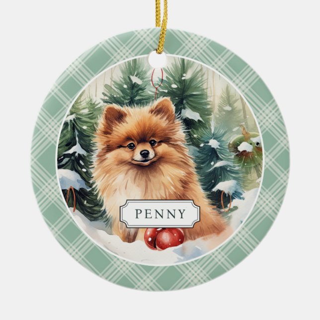 Pommern Ceramic Circle Ornament (Framsidan)