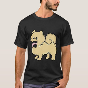 Pommern Cream (Fullt Body) Blue Bg T Shirt