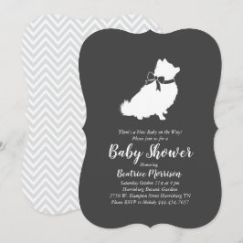Pommern Dog Baby Shower Gender Neutral Inbjudningar