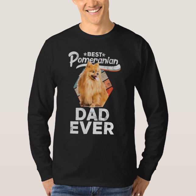 Pommern För manar bästa Pommern Pappa T Shirt (Framsida)