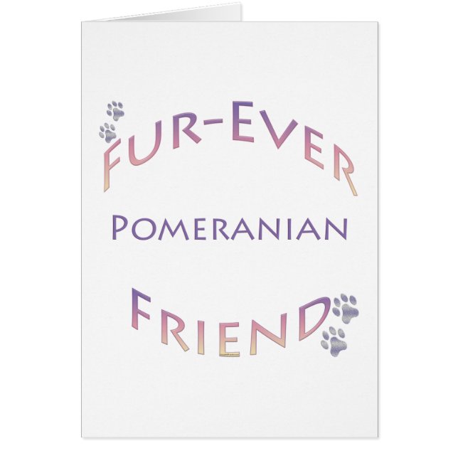 Pommern Furever Hälsningskort (Framsidan)