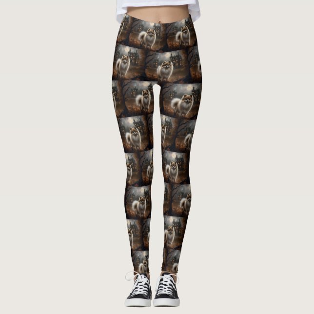 Pommern Halloween Scary Leggings (Framsida)