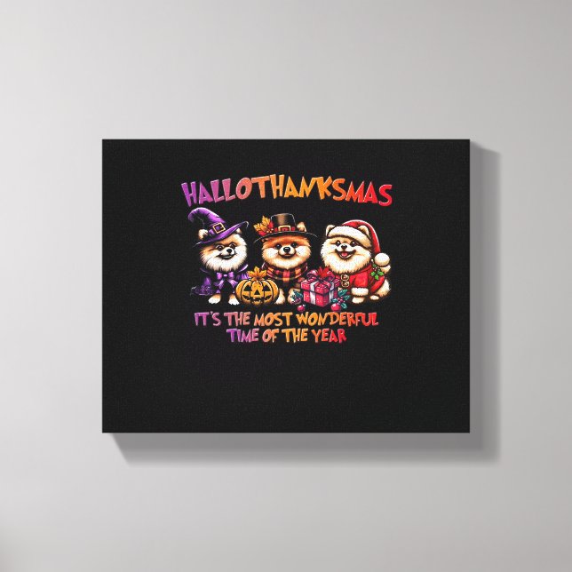 Pommern Halloween Thanksgiving jul Classi Canvastryck (Framsida)