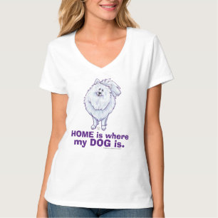 Pommern HOME är där min HUND är T-shirt