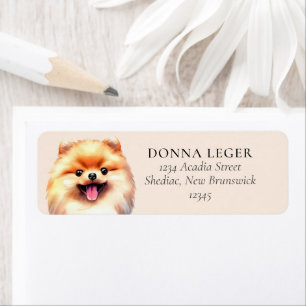 Pommern Hund Adress Returadress Etikett