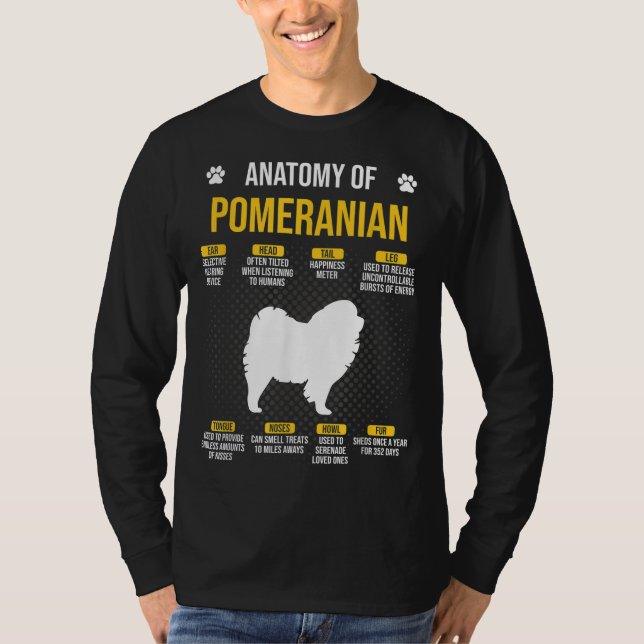 Pommern Hund älskare T Shirt (Framsida)