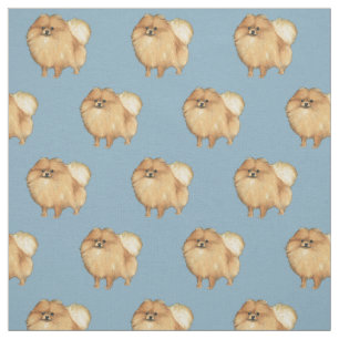 Pommern Hund Art Fabric Tyg