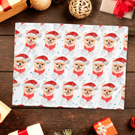 Pommern Hund aveln julstjärnor Fleecefilt