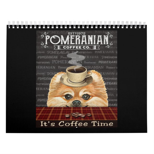 Pommern Hund coffee Kalender (Omslag)