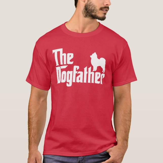 Pommern Hund far lustig T Shirt (Framsida)