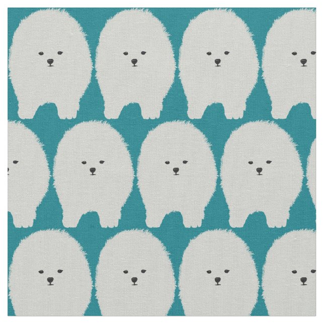 Pommern Hund, Fluffy Pet Fabric Tyg (Närbild)