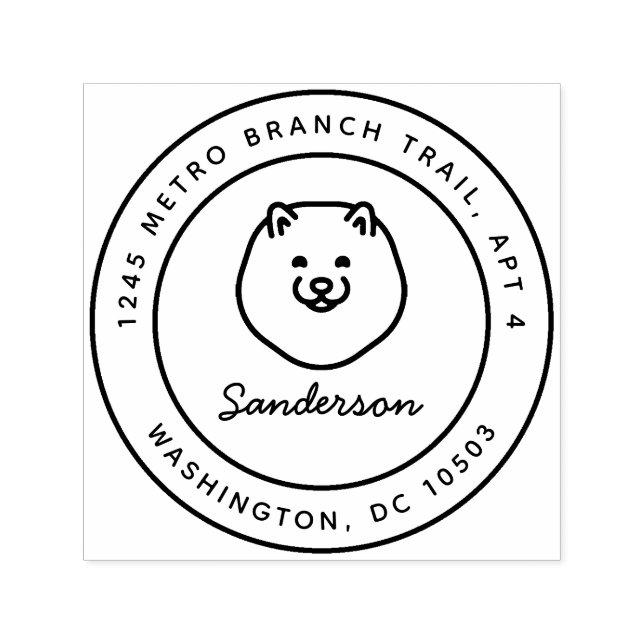 Pommern Hund Frimärke Self-Inking Självfärgande Stämpel (Design)