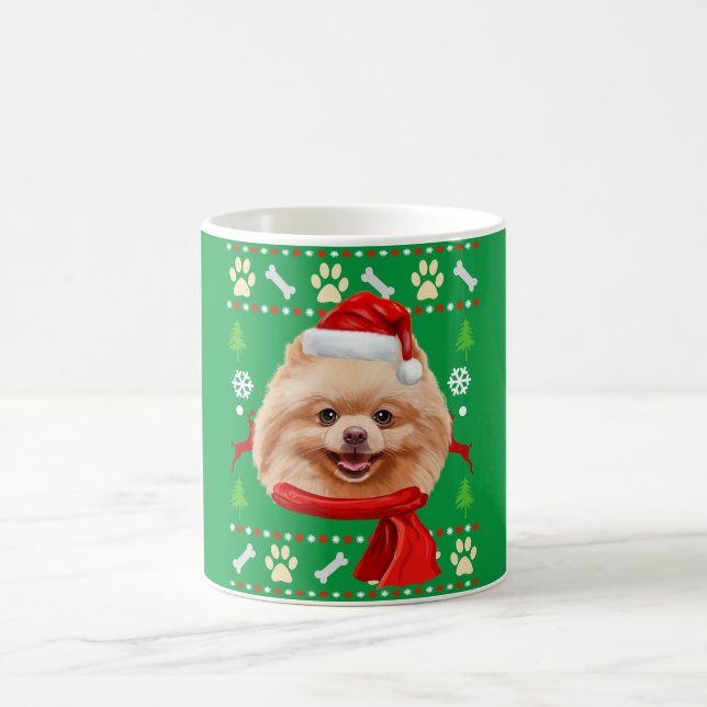 Pommern Hund, god jul Kaffemugg (Center)