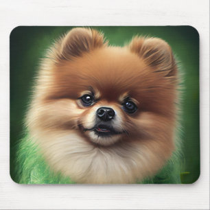 Pommern Hund i St. Patrick Dress Musmatta