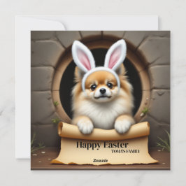 Pommern hund - med Namn Julkort