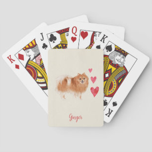 Pommern Hund Personlig Pet Namn Casinokort
