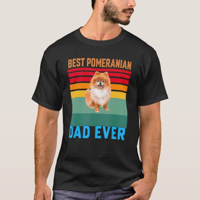 Pommern Hund Pet Owner Best Pommern Pappa T Shirt (Framsida)