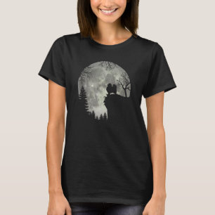 Pommern Hund Pom och Måne Halloween T Shirt