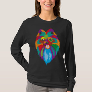 Pommern Hund Pop Art Hund Spitz Animal Lover T Shirt