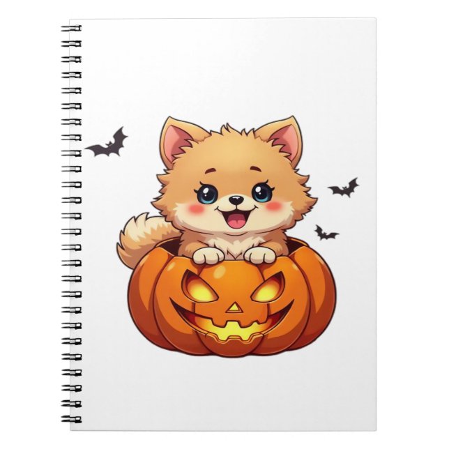 Pommern hund pumpkin Classic T-S Anteckningsbok (Framsidan)