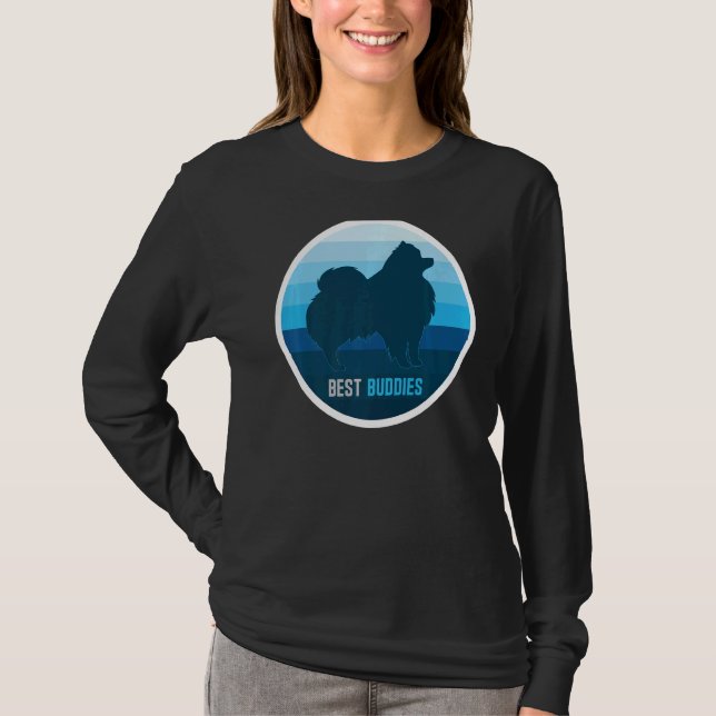 Pommern Hund Retro 9 T Shirt (Framsida)