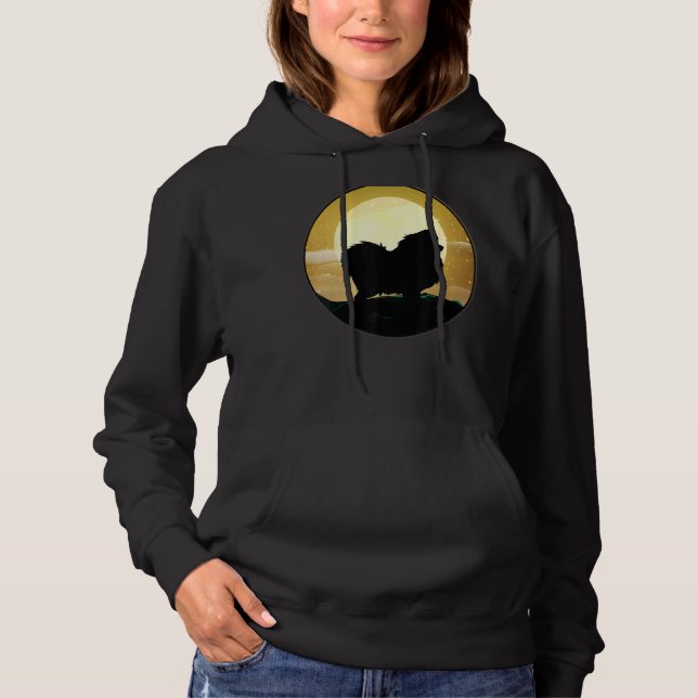 Pommern Hund Retro T Shirt (Framsida)