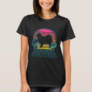 Pommern Hund Retro Vintage 80s Vaporwave Aesthet T Shirt