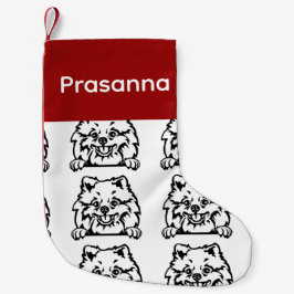 Pommern hund sockar Anpassad hund Socks - lägg Y Liten Julstrumpa