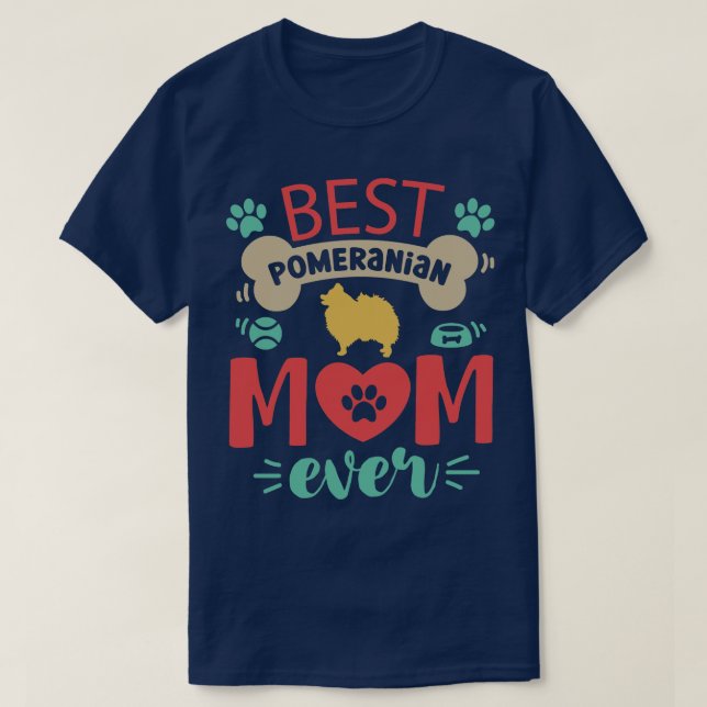 Pommern Hund T Shirt (Design framsida)