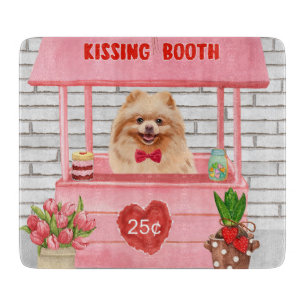 Pommern Hund Valentindagen Kissing Booth