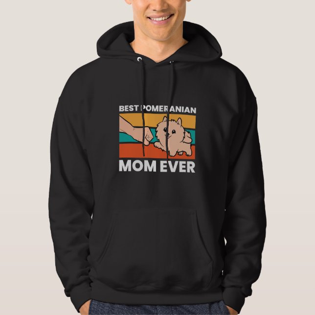 Pommern Hundägare Best Pommern Mamma Hoodie (Framsida)
