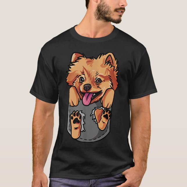 Pommern Hundägare I Kärlek min Pommern T Shirt (Framsida)
