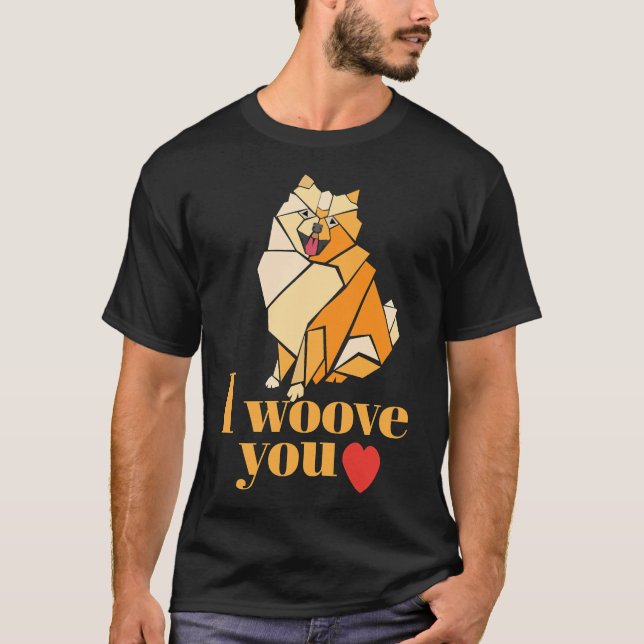 Pommern-Hundälskare T Shirt (Framsida)