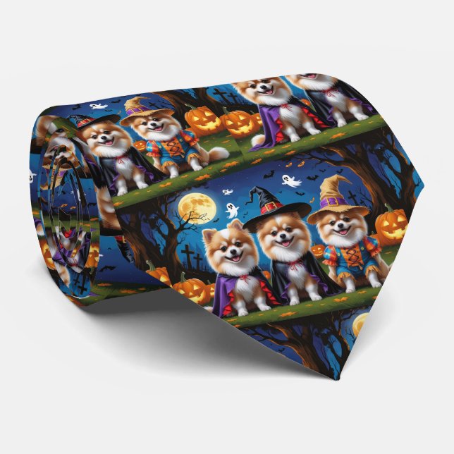 Pommern Hundar Pumpkin Halloween Funny Slips (Rullad)