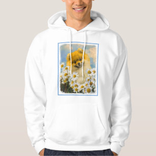 Pommern i Daisy Painting - Original Hund Art Munkjacka