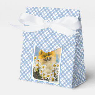 Pommern i Daisy Painting - Original Hund Art Presentaskar