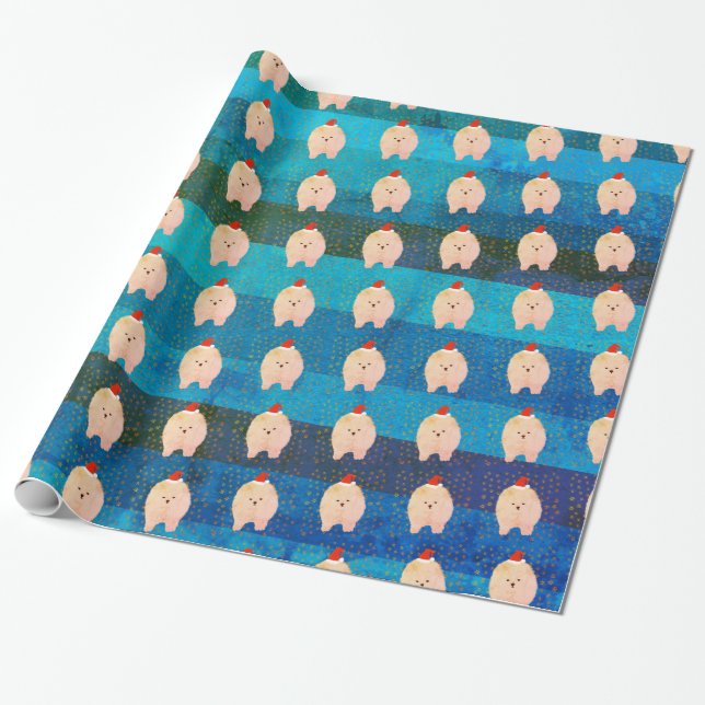 Pommern jul Glad helg Presentpapper (Utrullad)