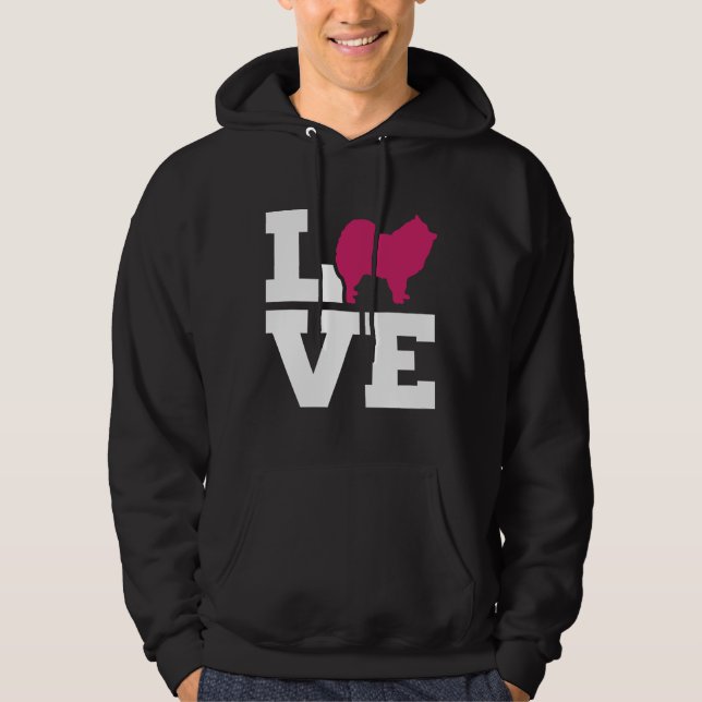 Pommern Kärlek 16 Hoodie (Framsida)