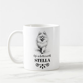 Pommern Life är bättre med Anpassningsbar Hund Nam Kaffemugg