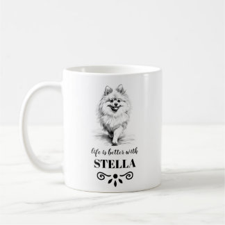 Pommern Life är bättre med Anpassningsbar Hund Nam Kaffemugg